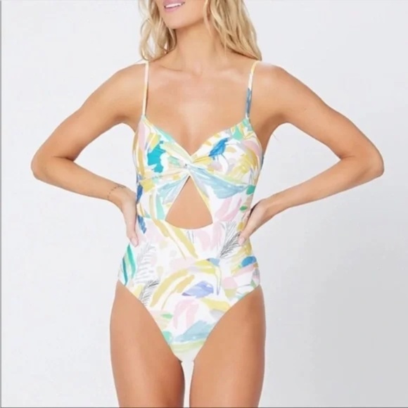 NWT L*Space X Everyday Pursuits Kyslee Cutout One Piece Swimsuit Sz. 8 (… - Picture 1 of 1